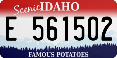 ID license plate E561502
