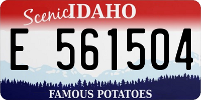 ID license plate E561504