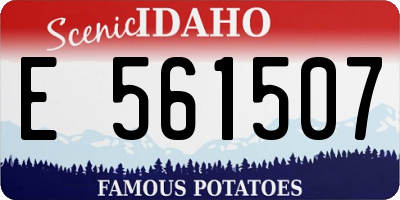 ID license plate E561507