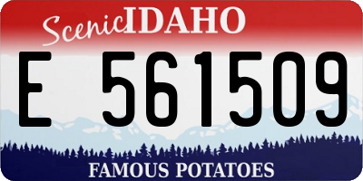 ID license plate E561509