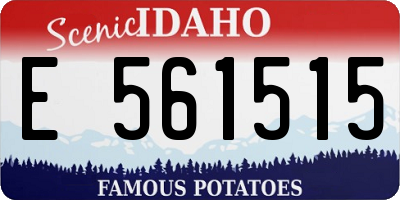 ID license plate E561515