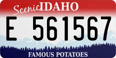 ID license plate E561567