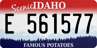 ID license plate E561577