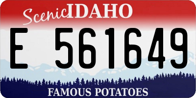 ID license plate E561649