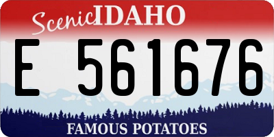 ID license plate E561676