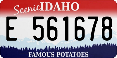 ID license plate E561678