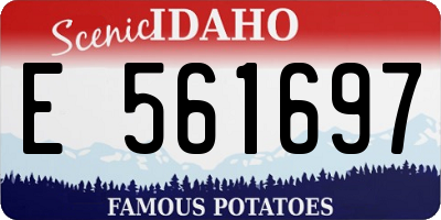 ID license plate E561697