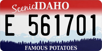 ID license plate E561701