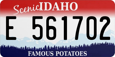 ID license plate E561702