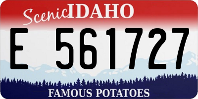 ID license plate E561727