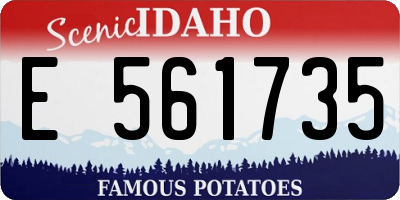 ID license plate E561735