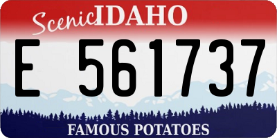 ID license plate E561737
