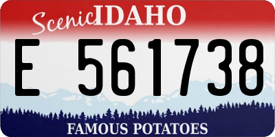 ID license plate E561738