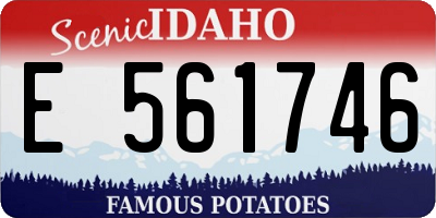 ID license plate E561746