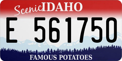 ID license plate E561750