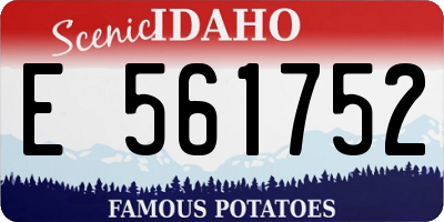ID license plate E561752