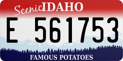 ID license plate E561753