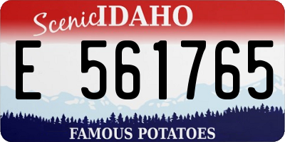 ID license plate E561765