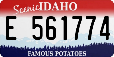 ID license plate E561774