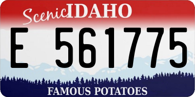 ID license plate E561775
