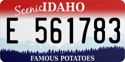 ID license plate E561783