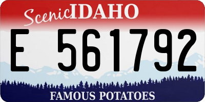 ID license plate E561792