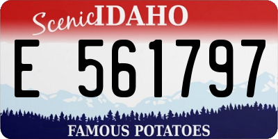ID license plate E561797