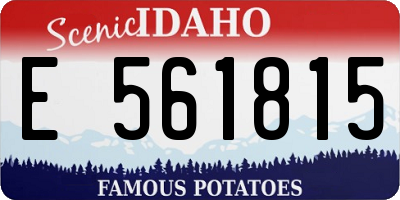 ID license plate E561815