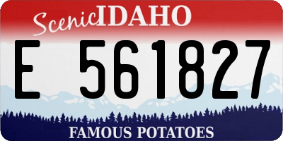 ID license plate E561827
