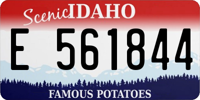 ID license plate E561844