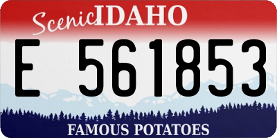 ID license plate E561853