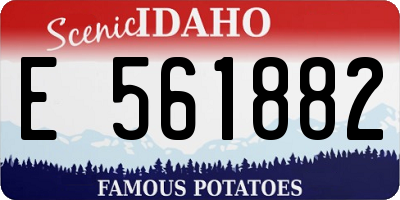 ID license plate E561882