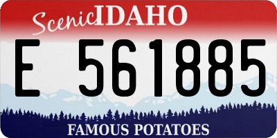 ID license plate E561885