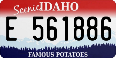 ID license plate E561886