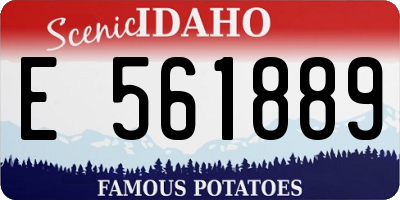 ID license plate E561889