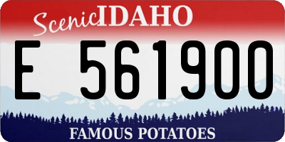 ID license plate E561900