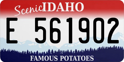 ID license plate E561902