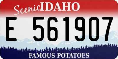 ID license plate E561907