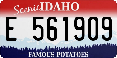 ID license plate E561909