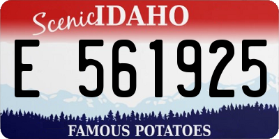 ID license plate E561925