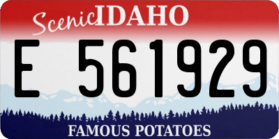 ID license plate E561929