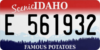 ID license plate E561932