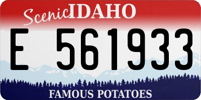 ID license plate E561933