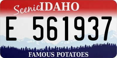 ID license plate E561937