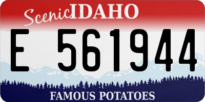 ID license plate E561944