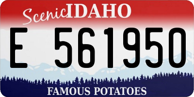 ID license plate E561950