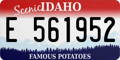 ID license plate E561952