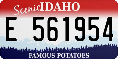 ID license plate E561954
