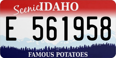 ID license plate E561958