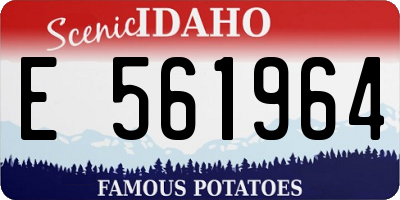 ID license plate E561964